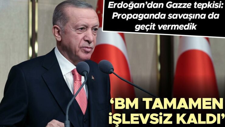 Cumhurbaşkanı Erdoğan: BM bu süreçte tamamen işlevsiz kaldı