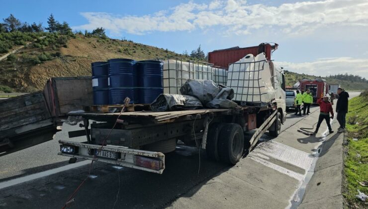 Kuzey Marmara Otoyolu’ndaki kazada kimyasal madde tedirginliği