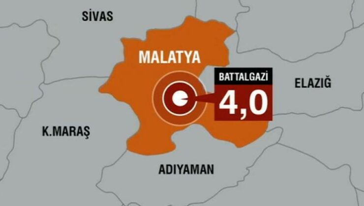 Malatya’da 4 büyüklüğünde deprem