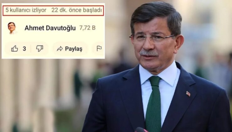 Ahmet Davutoğlu’nun açtığı yayını yalnızca 5 kişi izledi! Durumu fark eden herkes aynı soruyu yöneltti